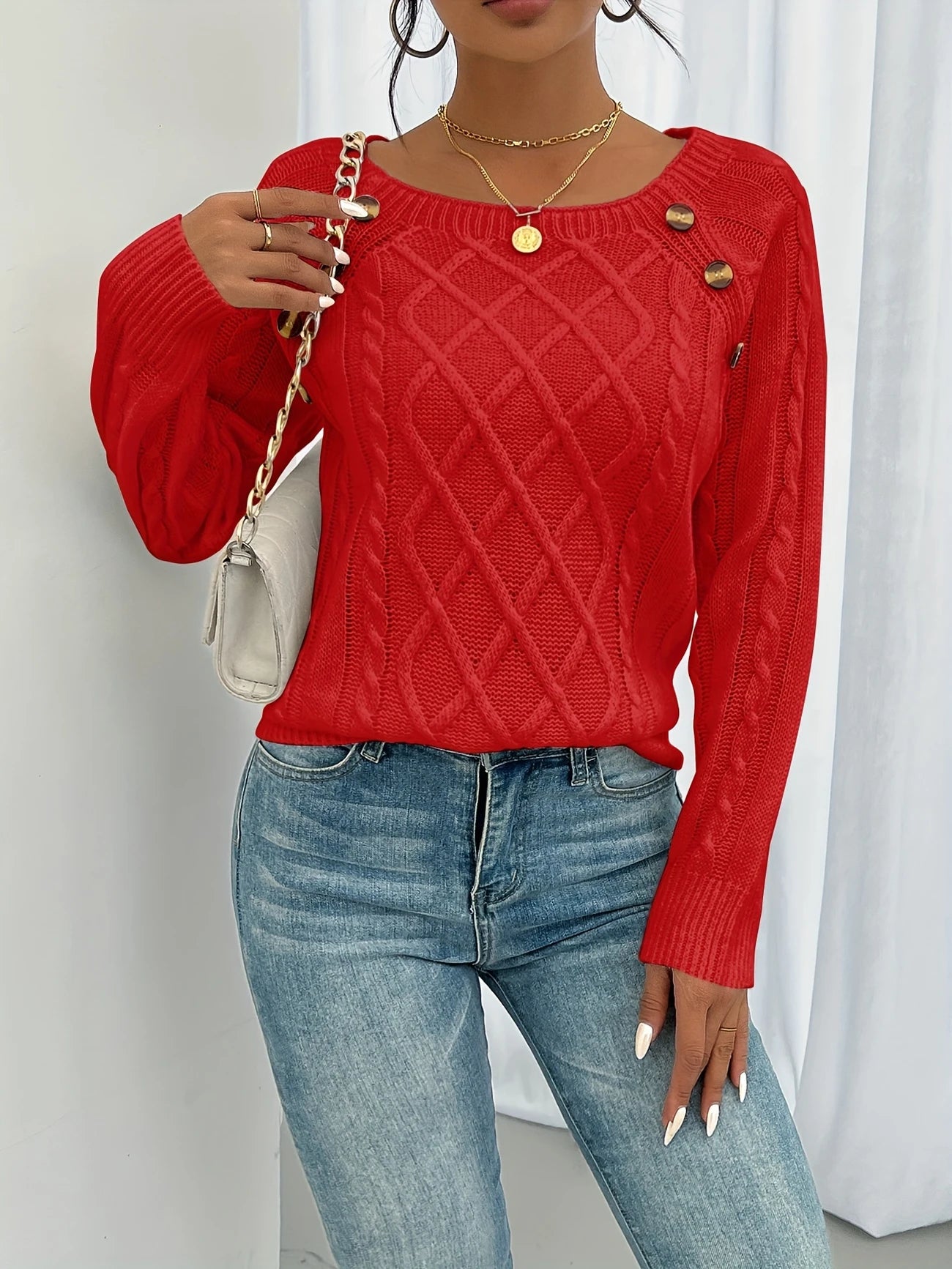 Julia™ | Embroidered jumper with buttons