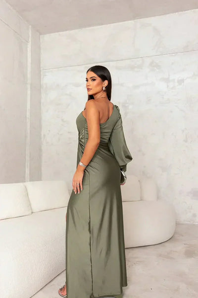 Zarra™ | Elegant One-Shoulder Maxi Dress