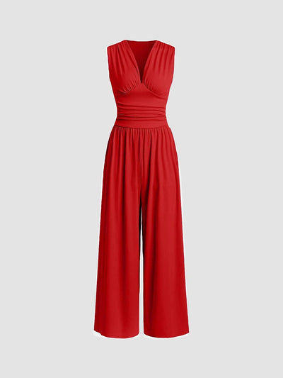 CHARITY™ | Chic Sleeveless Wide-Leg Jumpsuit