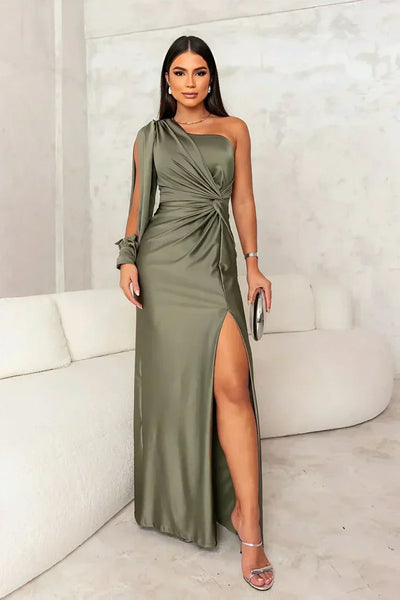 Zarra™ | Elegant One-Shoulder Maxi Dress