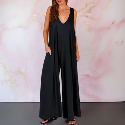 Wendy™ | Comfortable jumpsuit with V-neck and wide legs