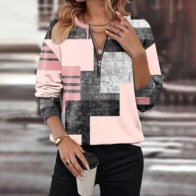 Ethla™ | Vintage-Style Colour Block Sweatshirt