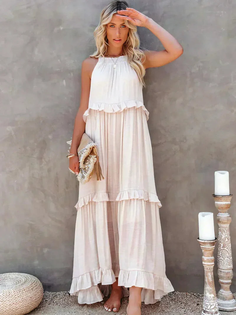 LANDRY™ | Chic Ruffle Trim Sleeveless Dress