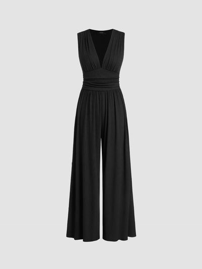 CHARITY™ | Chic Sleeveless Wide-Leg Jumpsuit