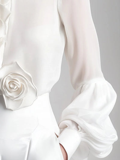 Isla™ | Casual shirt with front roses