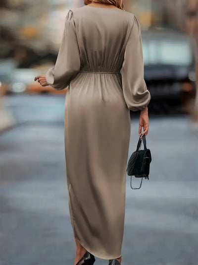 Xena™ | Long-Sleeved Dress With Crossover Neckline