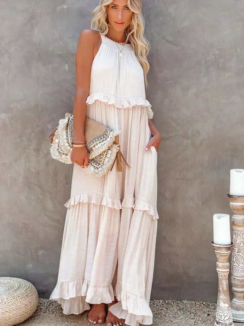 LANDRY™ | Chic Ruffle Trim Sleeveless Dress