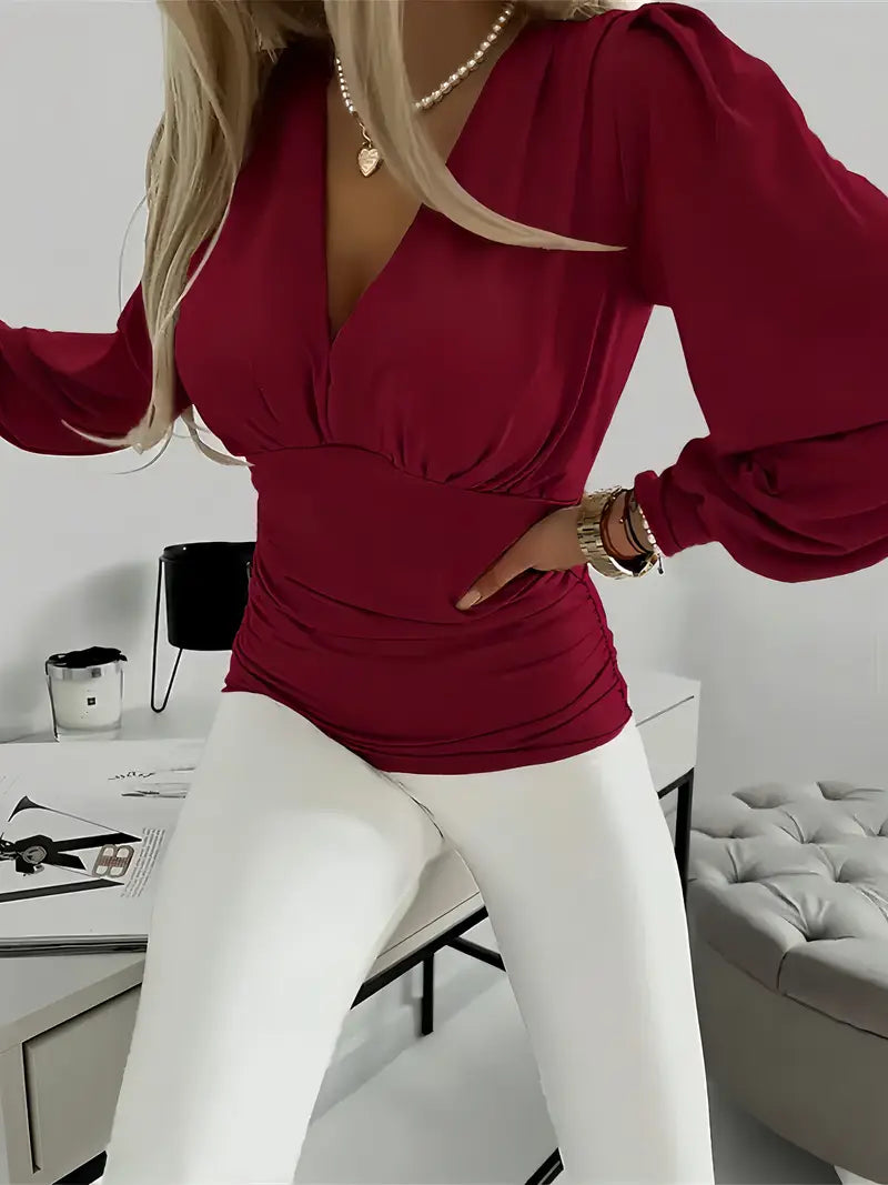 Nisha™ | Blouse with Round Neck