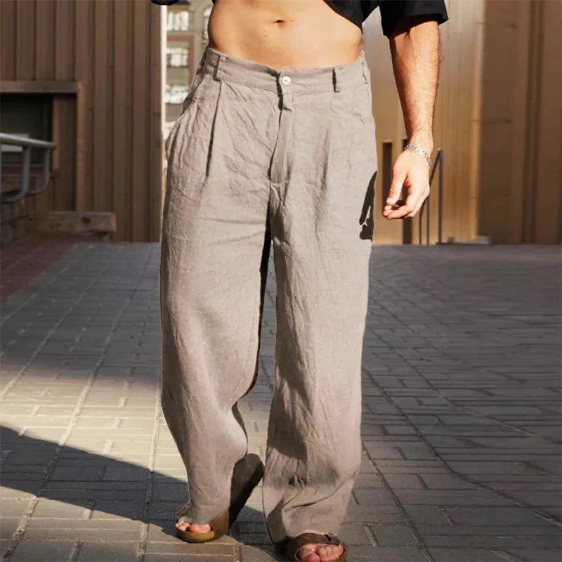 David™ | Wide Leg Linen Trousers