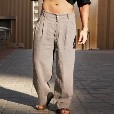 David™ | Wide Leg Linen Trousers