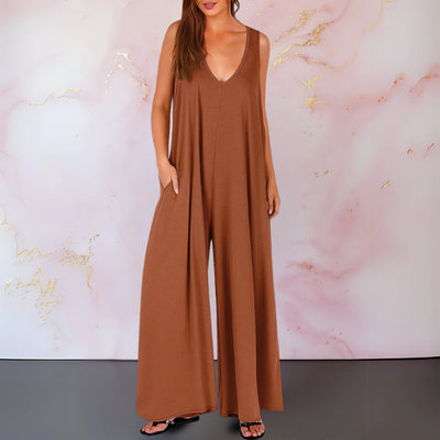 Wendy™ | Comfortable jumpsuit with V-neck and wide legs