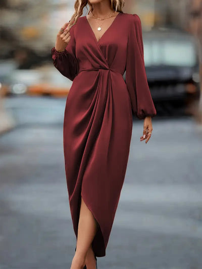 Xena™ | Long-Sleeved Dress With Crossover Neckline