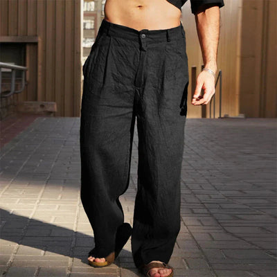 David™ | Wide Leg Linen Trousers