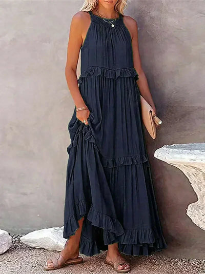 LANDRY™ | Chic Ruffle Trim Sleeveless Dress