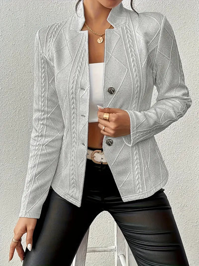 Mars™ | Blazer with embroidery and reverse collar