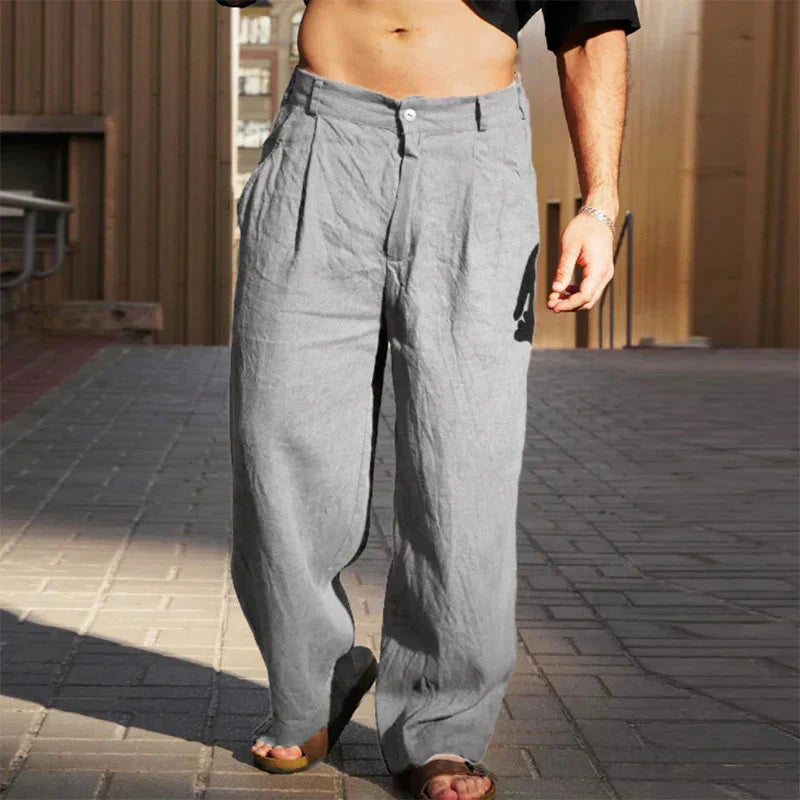 David™ | Wide Leg Linen Trousers
