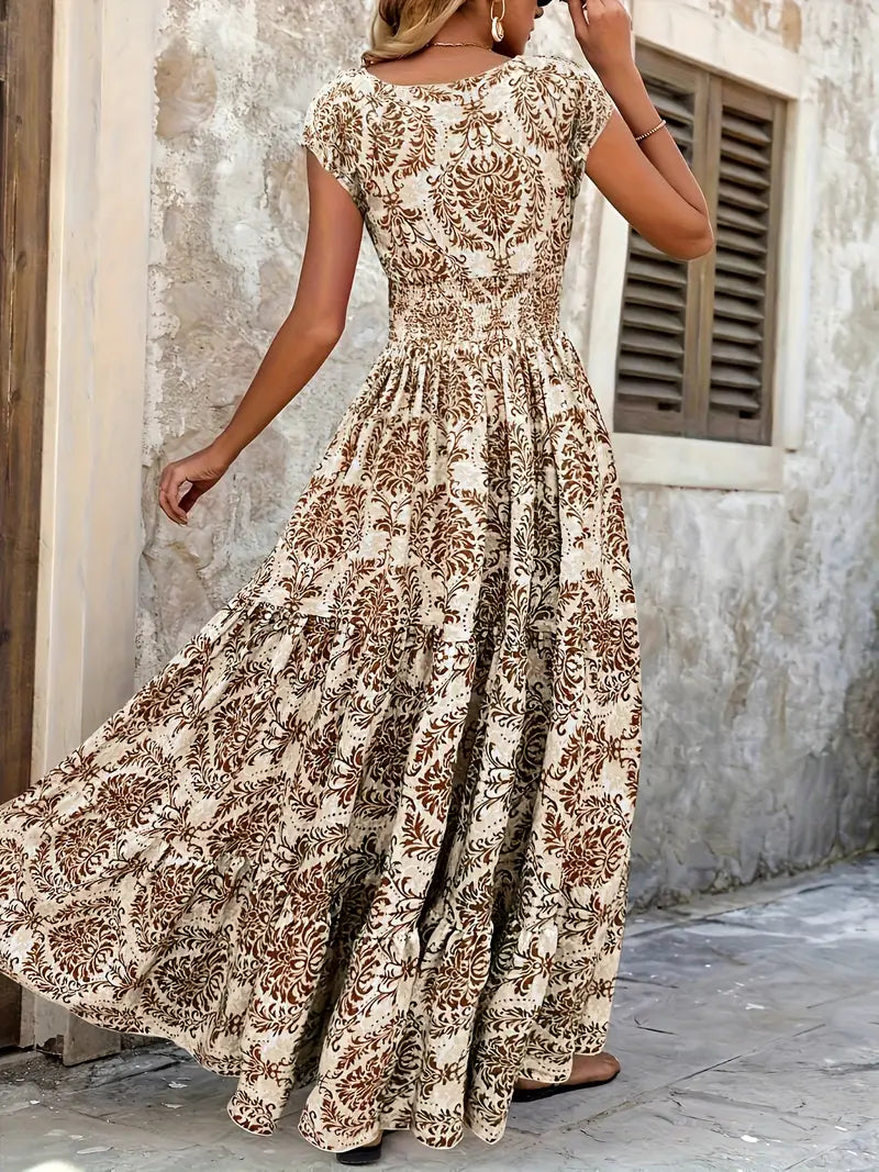 Flam™ | Lightweight and breathable long dress in Positano style, original Italian design