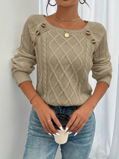 Julia™ | Embroidered jumper with buttons