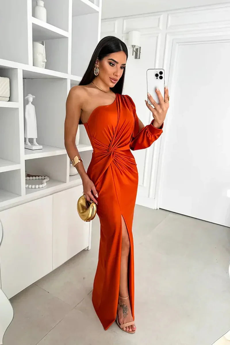 Zarra™ | Elegant One-Shoulder Maxi Dress