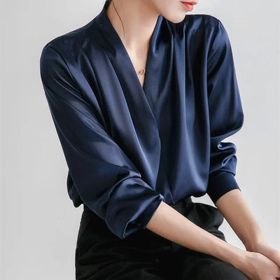 Hema™ | Plain-Coloured V-Neck Blouse