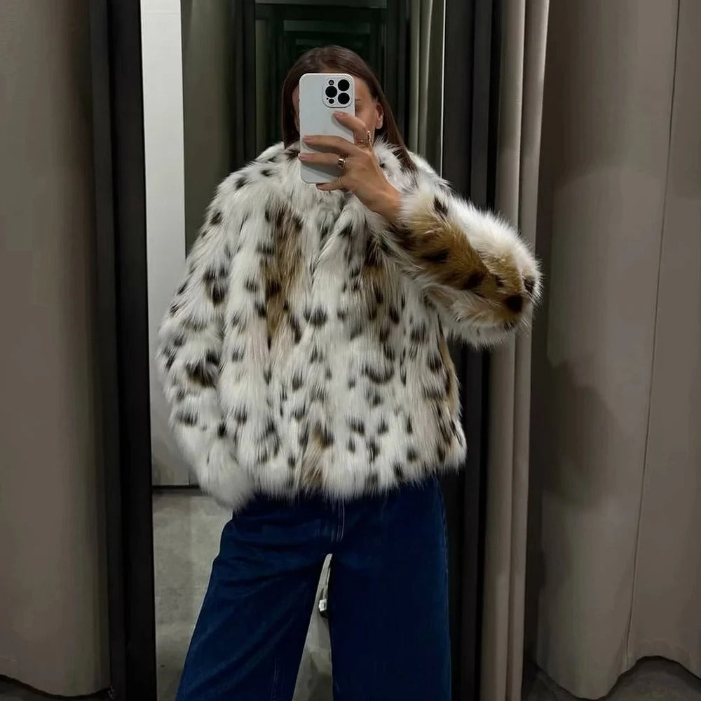 Zemina™ | LEOPARD FAUX FUR JACKET